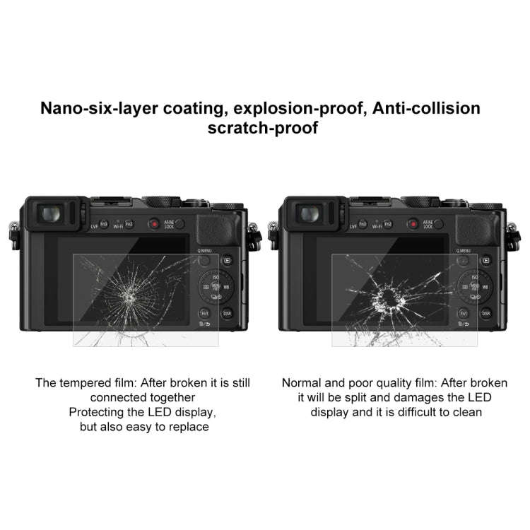 PULUZ 2.5D 9H Tempered Glass Film for Panasonic DMC-LX100, Compatible with Panasonic GF2 / GF3 / ...