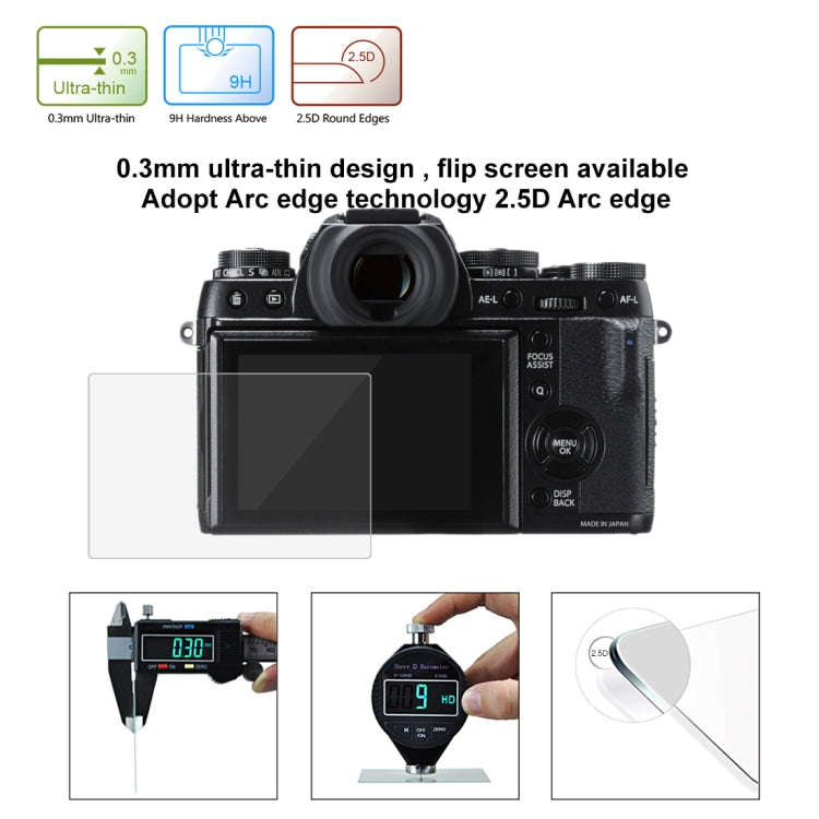 PULUZ 2.5D 9H Tempered Glass Film for Fujifilm X-T1, Compatible with Fujifilm X-T2 / X-A3 / X-A5 ...
