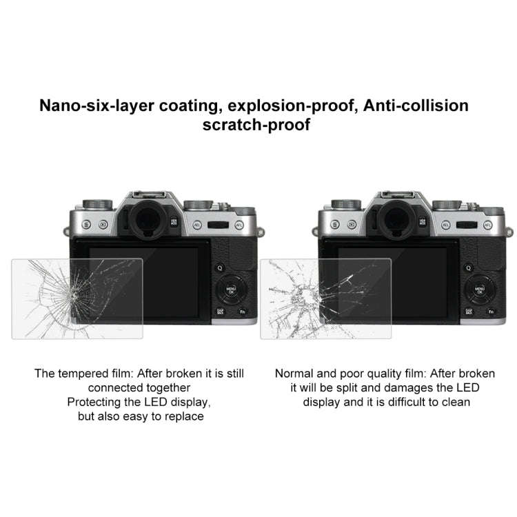 PULUZ 2.5D 9H Tempered Glass Film for Fujifilm X-T10, Compatible with Fujifilm X-A1 / X-A2 / X-M1...