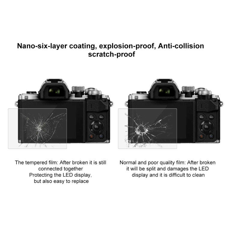 PULUZ 2.5D 9H Tempered Glass Film for Olympus EM10 / II / III / OM-D / EM-1/ II / III / E-P5 / E-...