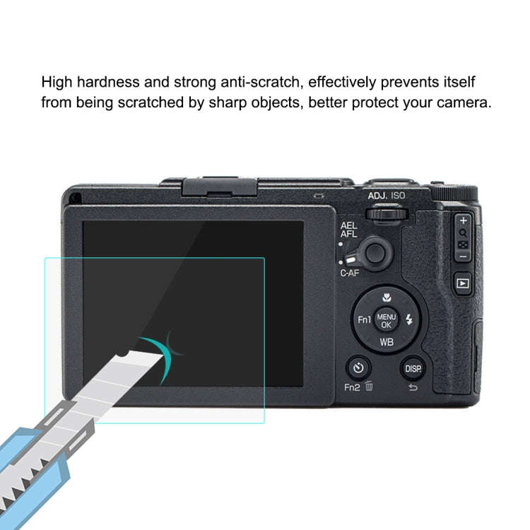 PULUZ 2.5D 9H Tempered Glass Film for Ricoh GR II /  GR, Compatible with Casio ZS29 / ZS28 / ZS27...
