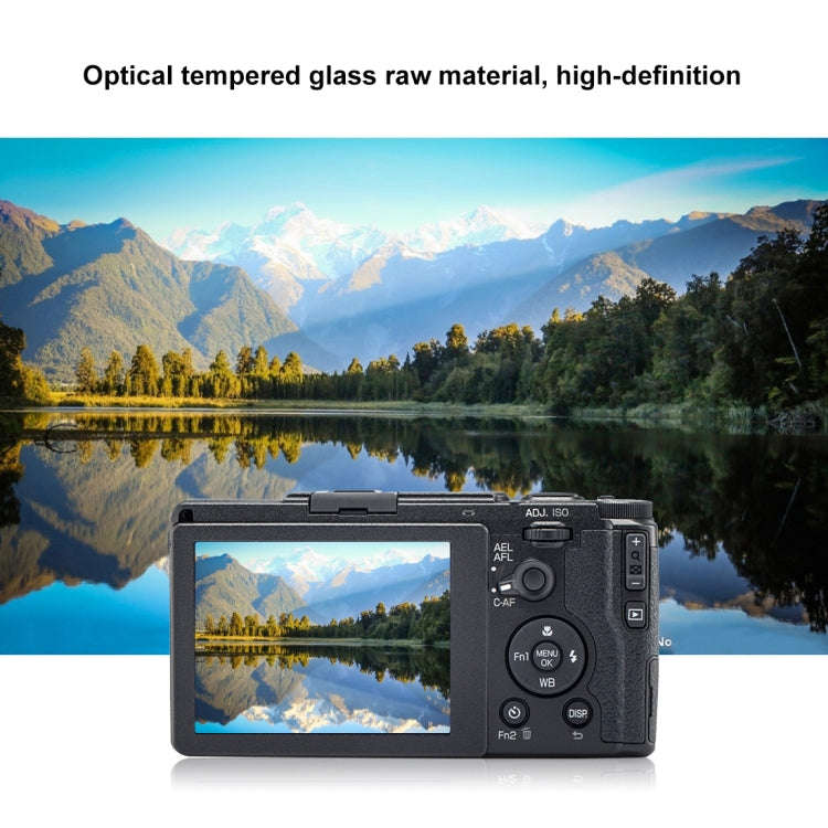 PULUZ 2.5D 9H Tempered Glass Film for Ricoh GR II /  GR, Compatible with Casio ZS29 / ZS28 / ZS27...