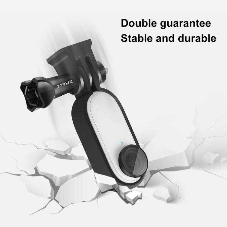 PULUZ Plastic Protective Frame Mount Cage with Tripod Base Adapter for Insta360 GO 2(Black)