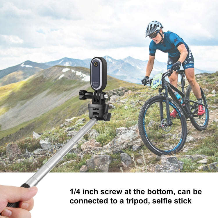 PULUZ Plastic Protective Frame Mount Cage with Tripod Base Adapter for Insta360 GO 2(Black)