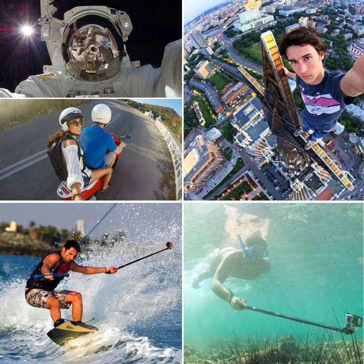 PULUZ Extendable Handheld Selfie Monopod for GoPro, Insta360, DJI and Other Action Cameras, Lengt...