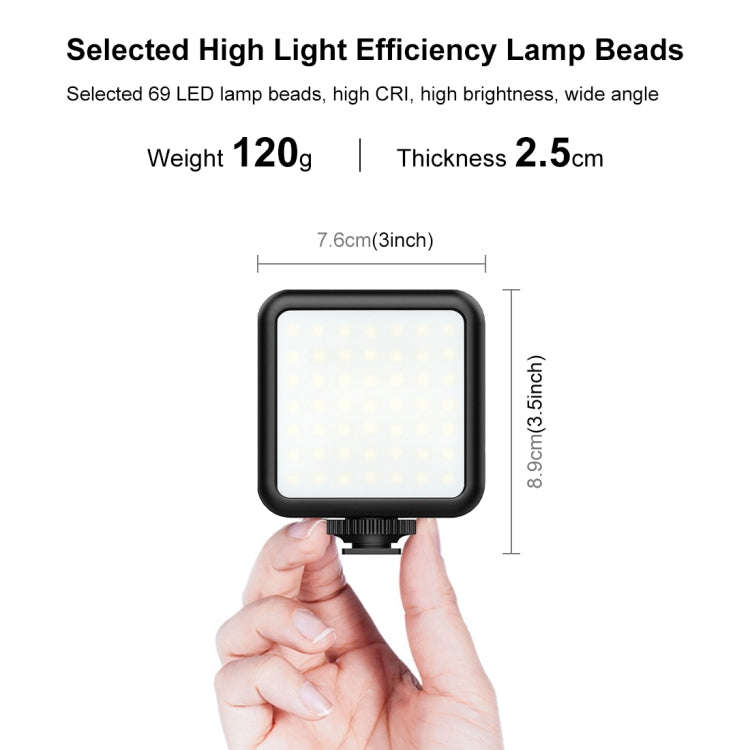 PULUZ Pocket 2500-9000K+RGB Full Color Beauty Fill Light Handheld Camera Photography LED Light (B...