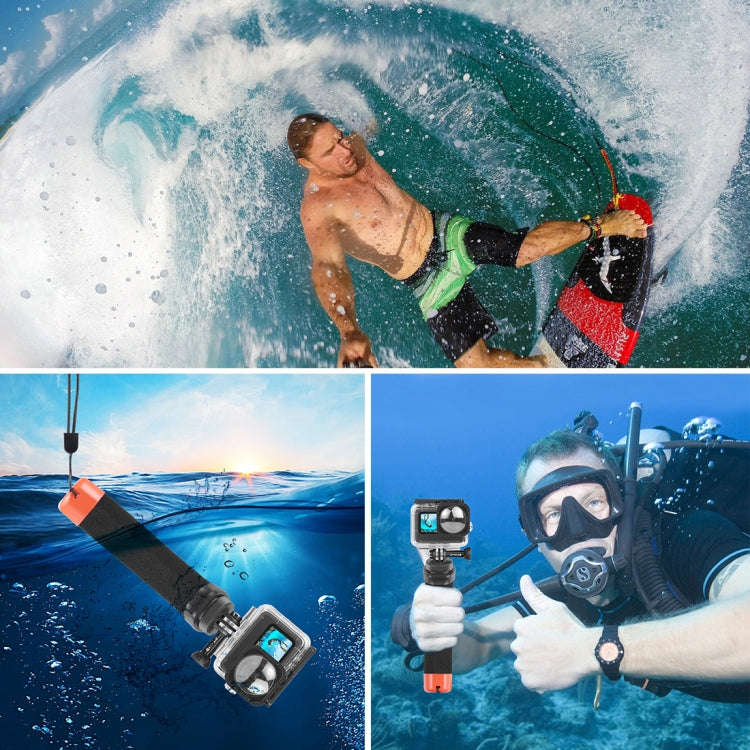PULUZ Floating Foam Hand Grip Buoyancy Rods with Strap & Quick-release Base for GoPro, Insta360, ...