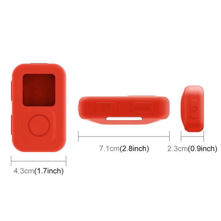 PULUZ Silicone Protective Case for GoPro HERO10 Black WiFi Remote(Red)
