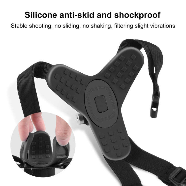 PULUZ Motorcycle Helmet Chin Strap Mount for GoPro, DJI Osmo Action and Other Action Cameras (Black)