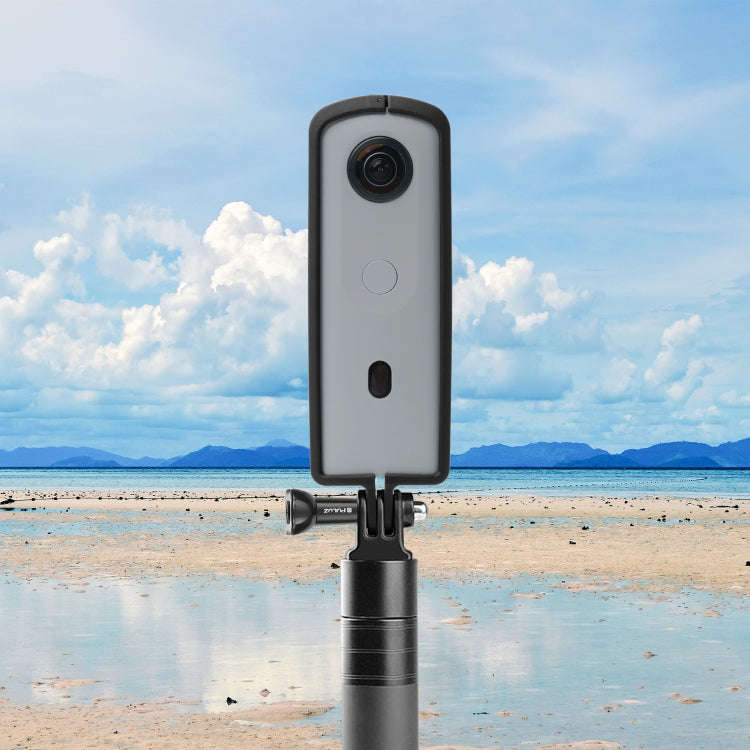 PULUZ PC ABS Plastic Protective Frame for Ricoh Theta SC2, with Adapter Mount & Screw(Black)