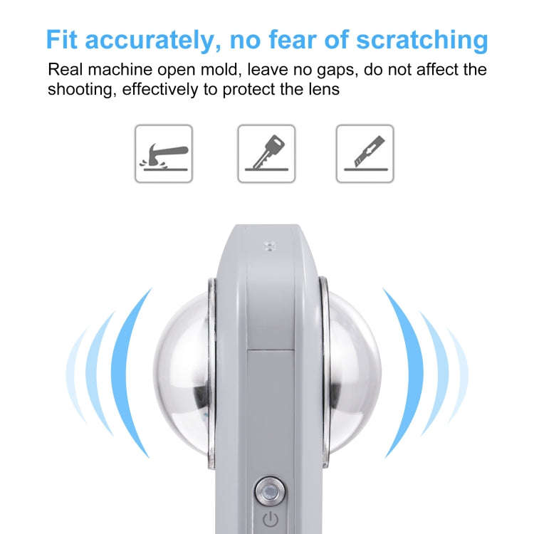 PULUZ Lens Guard PC Protective Cover Kits for Ricoh Theta SC2 / S / V(Transparent)