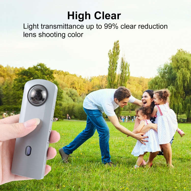 PULUZ Lens Guard PC Protective Cover Kits for Ricoh Theta SC2 / S / V(Transparent)