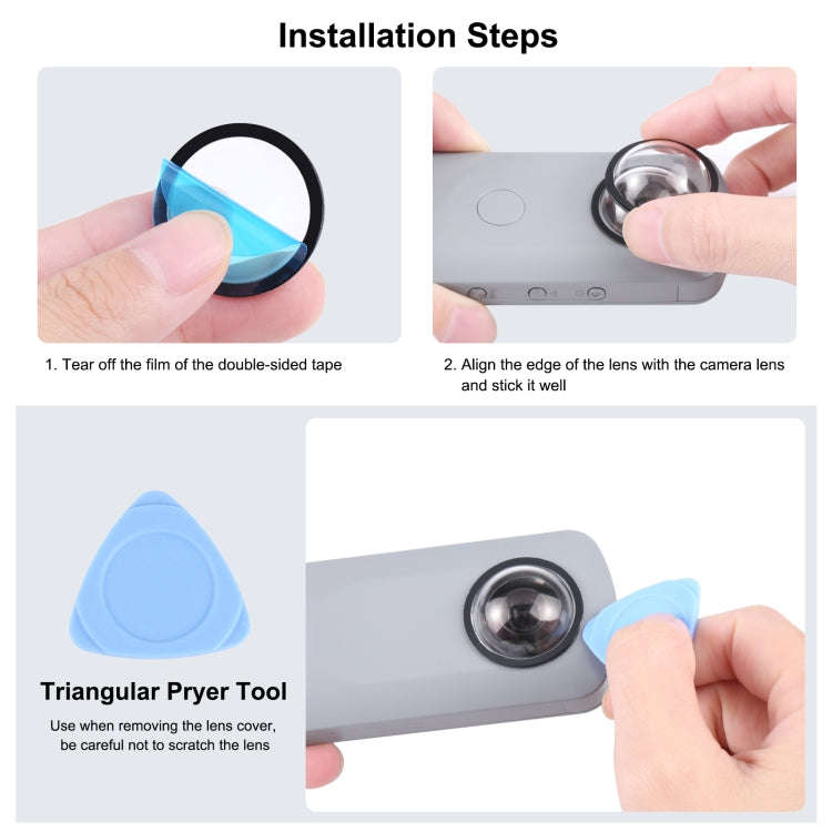 PULUZ Lens Guard PC Protective Cover Kits for Ricoh Theta SC2 / S / V(Transparent)