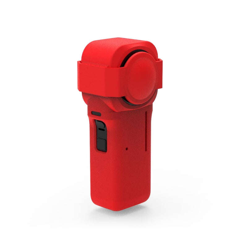 PULUZ Silicone Protective Case with Lens Cover for Insta360 One RS 1-Inch 360 Edition(Red)