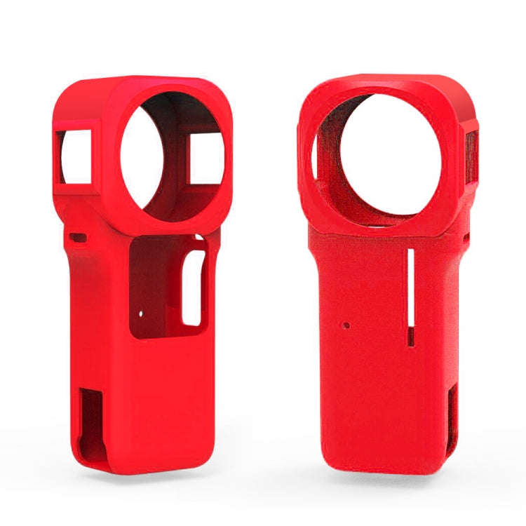 PULUZ Silicone Protective Case with Lens Cover for Insta360 One RS 1-Inch 360 Edition(Red)