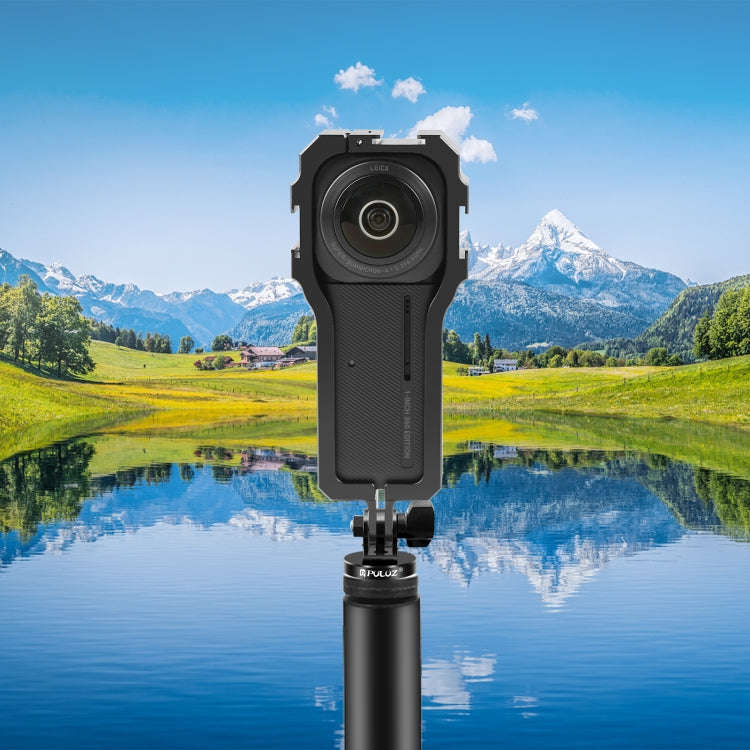 PULUZ Protective Cage Rig Housing Frame with Cold Shoe for Insta360 ONE RS 1-Inch 360 Edition(Black)