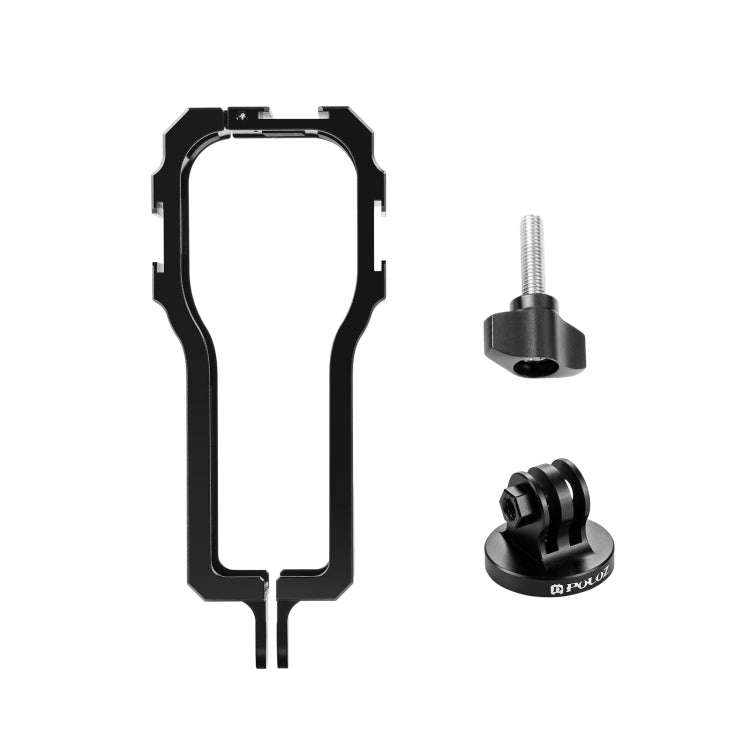 PULUZ Protective Cage Rig Housing Frame with Cold Shoe for Insta360 ONE RS 1-Inch 360 Edition(Black)