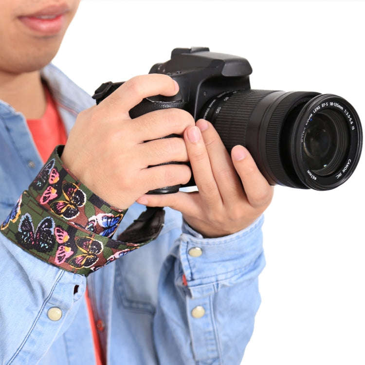 PULUZ Retro Ethnic Style Multi-color Series Butterflies Shoulder Neck Strap Camera Strap for SLR ...