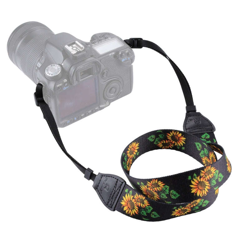 PULUZ Retro Ethnic Style Multi-color Series Sunflower Shoulder Neck Strap Camera Strap for SLR / ...
