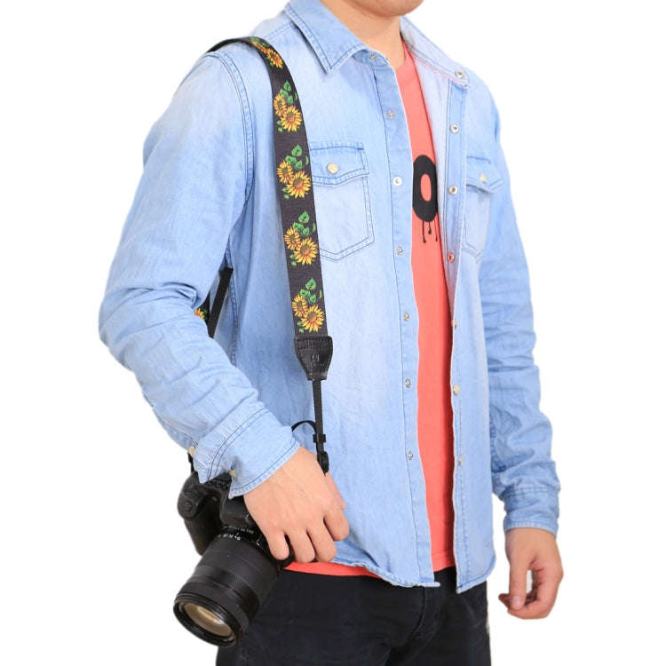 PULUZ Retro Ethnic Style Multi-color Series Sunflower Shoulder Neck Strap Camera Strap for SLR / ...
