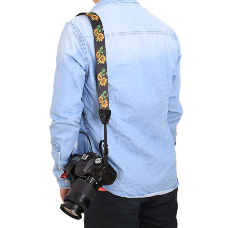 PULUZ Retro Ethnic Style Multi-color Series Sunflower Shoulder Neck Strap Camera Strap for SLR / ...