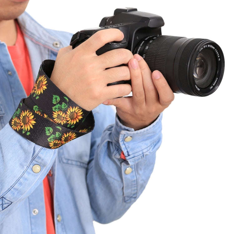 PULUZ Retro Ethnic Style Multi-color Series Sunflower Shoulder Neck Strap Camera Strap for SLR / ...