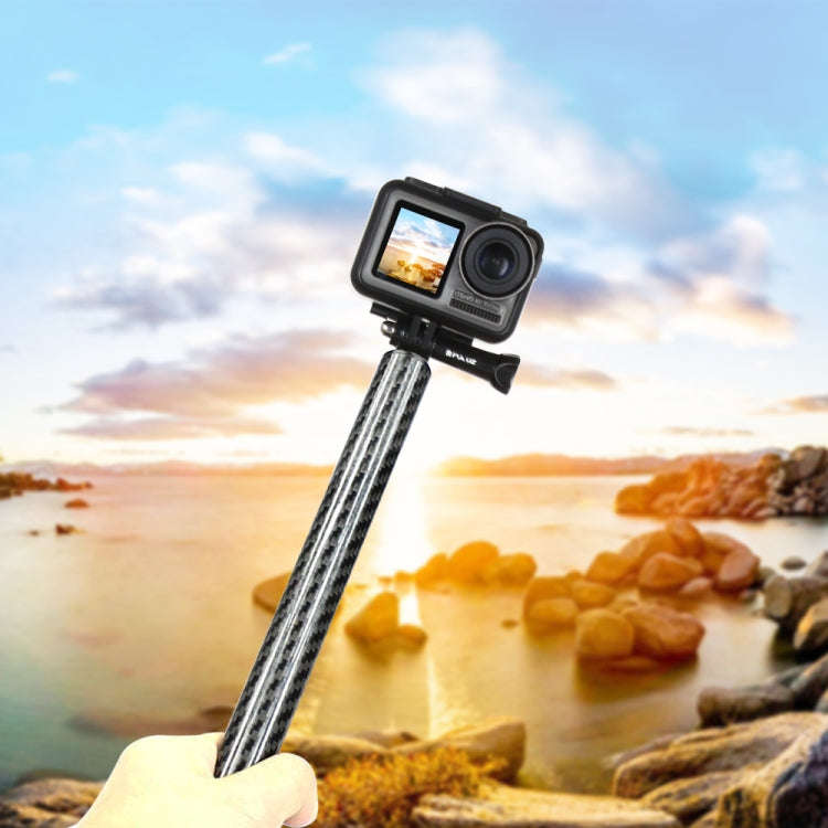 PULUZ 165mm Aluminum Alloy Carbon Fiber Floating Buoyancy Selfie-stick Extension Arm Rods for GoP...