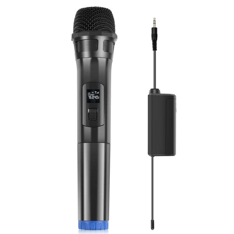 PULUZ UHF Wireless Dynamic Microphone with LED Display(Black)