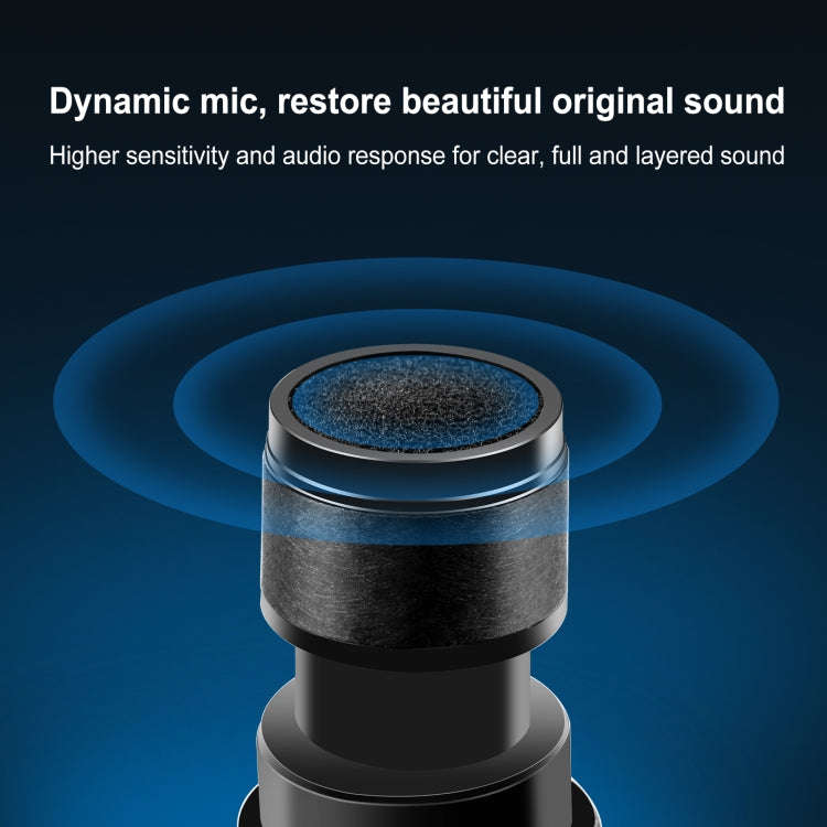PULUZ UHF Wireless Dynamic Microphone with LED Display(Gold)