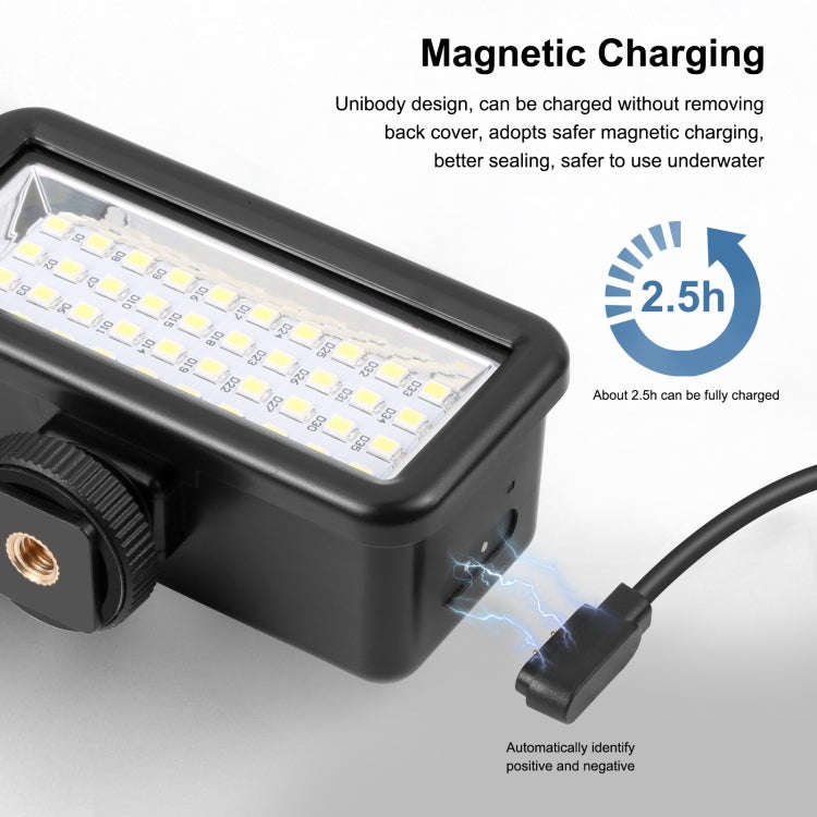 PULUZ 40 LEDs 40m Diving Waterproof Fill Light Camera Video Photo Studio Light (Black)