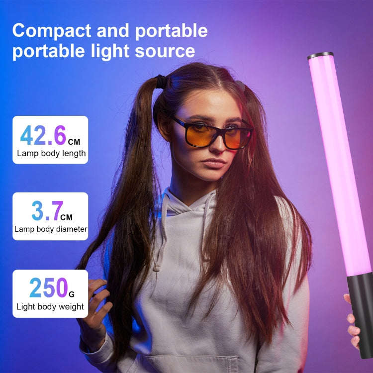 PULUZ Metal Body 2500-9000K RGB Full Color Beauty Fill Light Handheld Photography LED Light