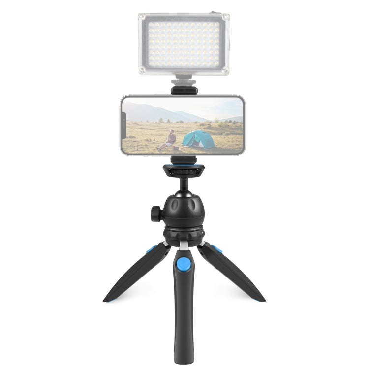 PULUZ Mini VLOG Live Stabilizer Stand Tripod with Phone Clamp for Smartphones (Blue)