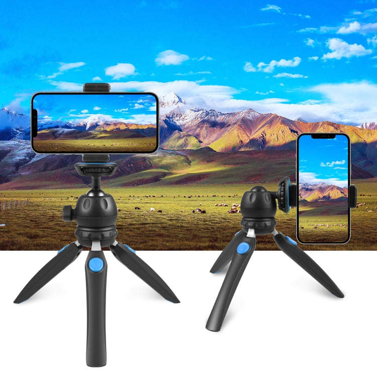 PULUZ Mini VLOG Live Stabilizer Stand Tripod with Phone Clamp for Smartphones (Blue)