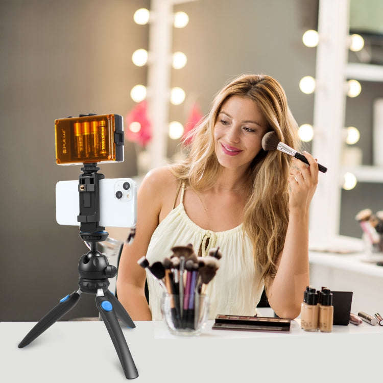 PULUZ Mini VLOG Live Stabilizer Stand Tripod with Phone Clamp for Smartphones (Blue)