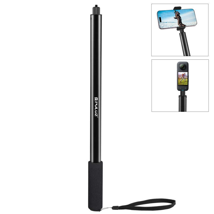PULUZ 2m Metal Selfie Stick Monopod  for Insta360 One RS / X2 / X3 / X4 (Black)