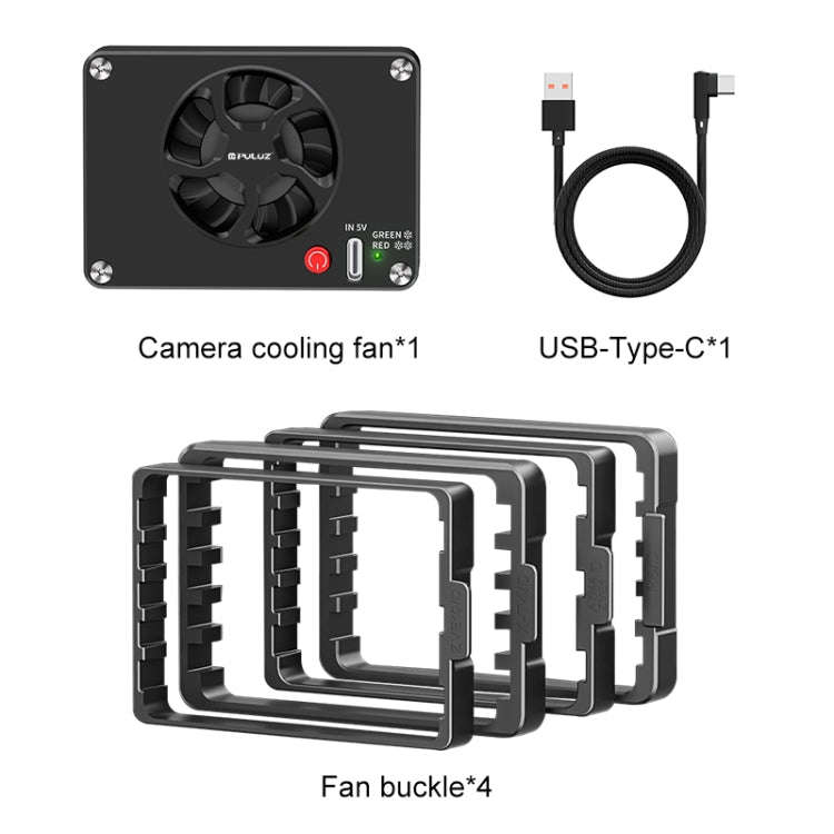 PULUZ Camera Cooling Fan Semiconductor Radiator for Sony / Canon / FUJIFILM / Nikon Cameras (Black)