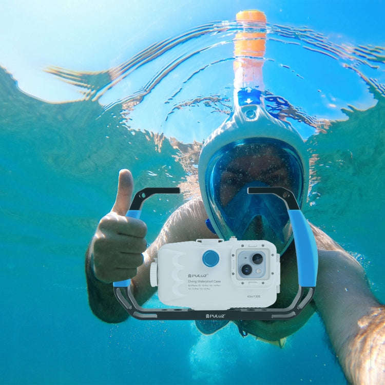 PULUZ Dual Silicone Handles Aluminium Alloy Underwater Diving Rig for GoPro, Other Action Cameras...