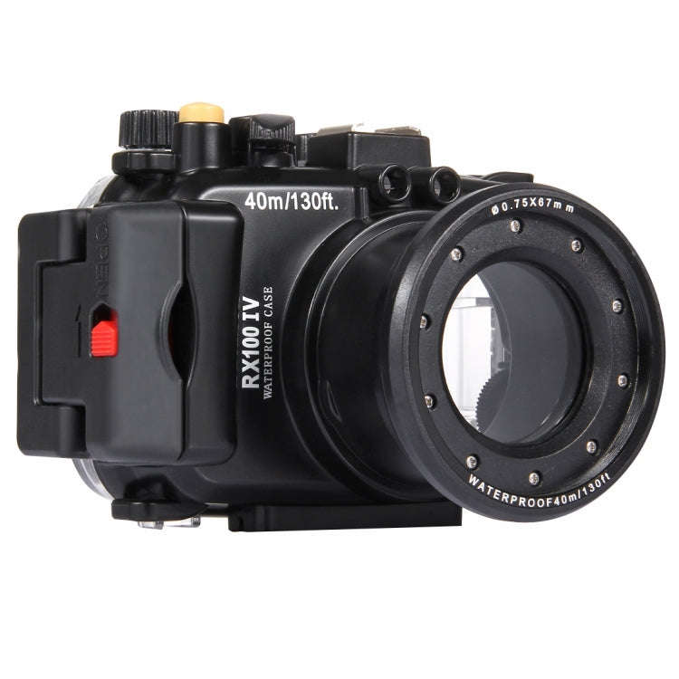 PULUZ 40m Underwater Depth Diving Case Waterproof Camera Housing for Sony RX100 IV(Black)