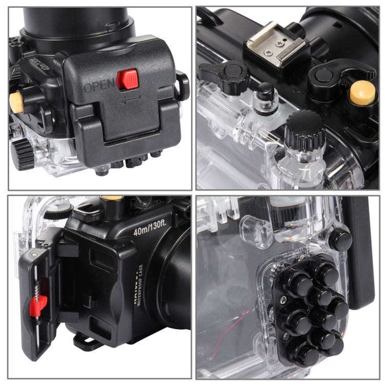 PULUZ 40m Underwater Depth Diving Case Waterproof Camera Housing for Sony RX100 IV(Black)