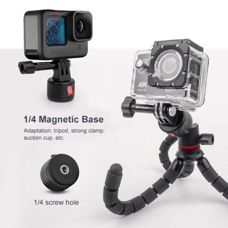 PULUZ Action Camera 1/4 inch Magnetic Base Adapter (Black)