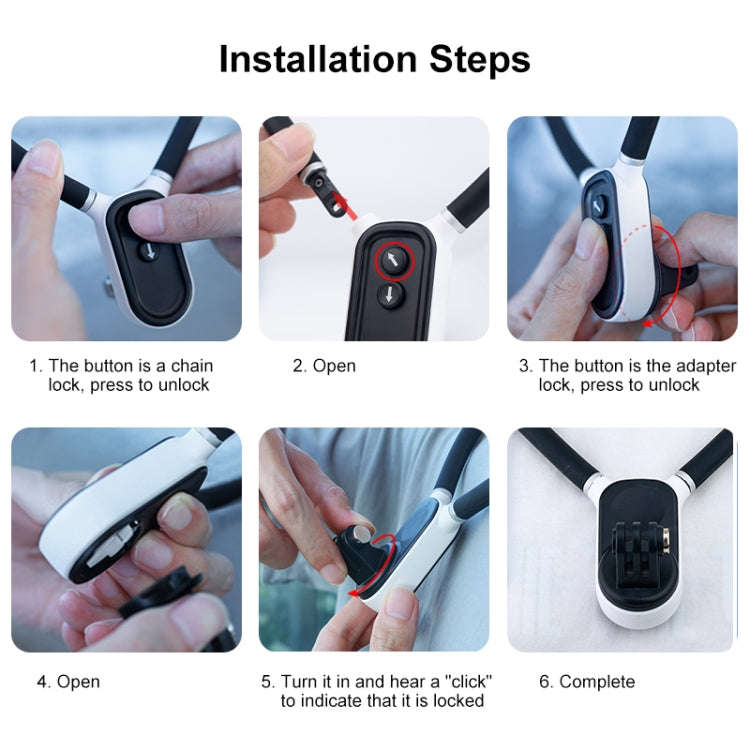 PULUZ Magnetic Silicone Collar Bracket POV View Mount with Phone Clamp for GoPro Action Cameras /...