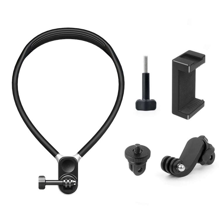 PULUZ Magnetic Silicone Collar Bracket POV View Mount with Phone Clamp for GoPro Action Cameras /...