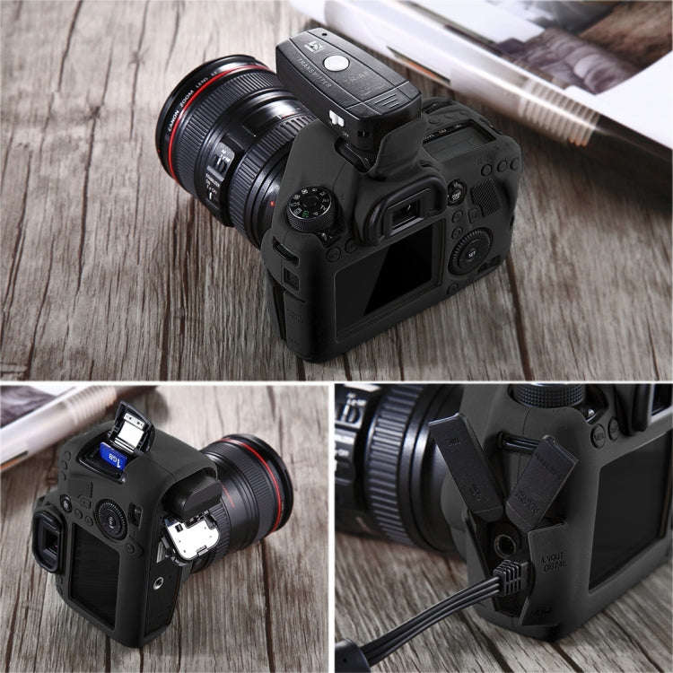 PULUZ Soft Silicone Protective Case for Canon EOS 6D(Black)