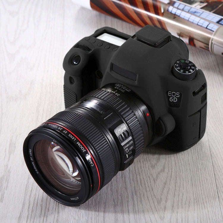 PULUZ Soft Silicone Protective Case for Canon EOS 6D(Black)