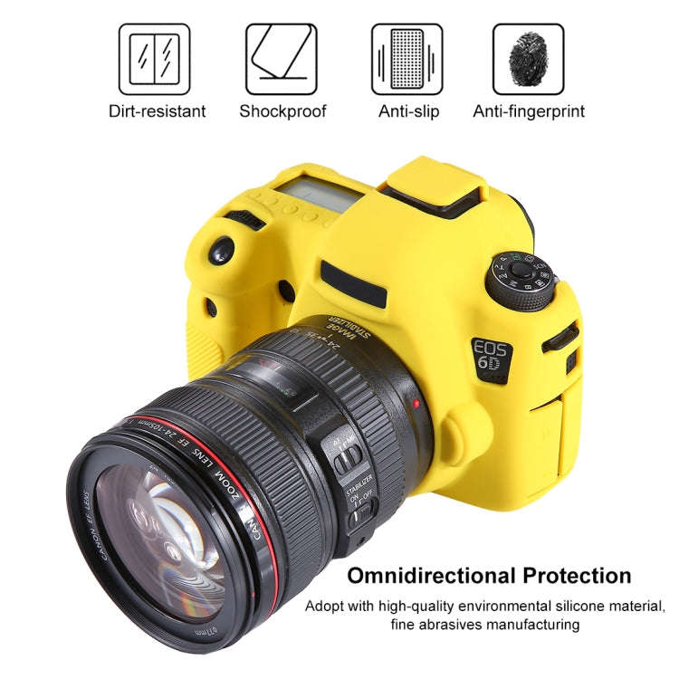 PULUZ Soft Silicone Protective Case for Canon EOS 6D(Yellow)