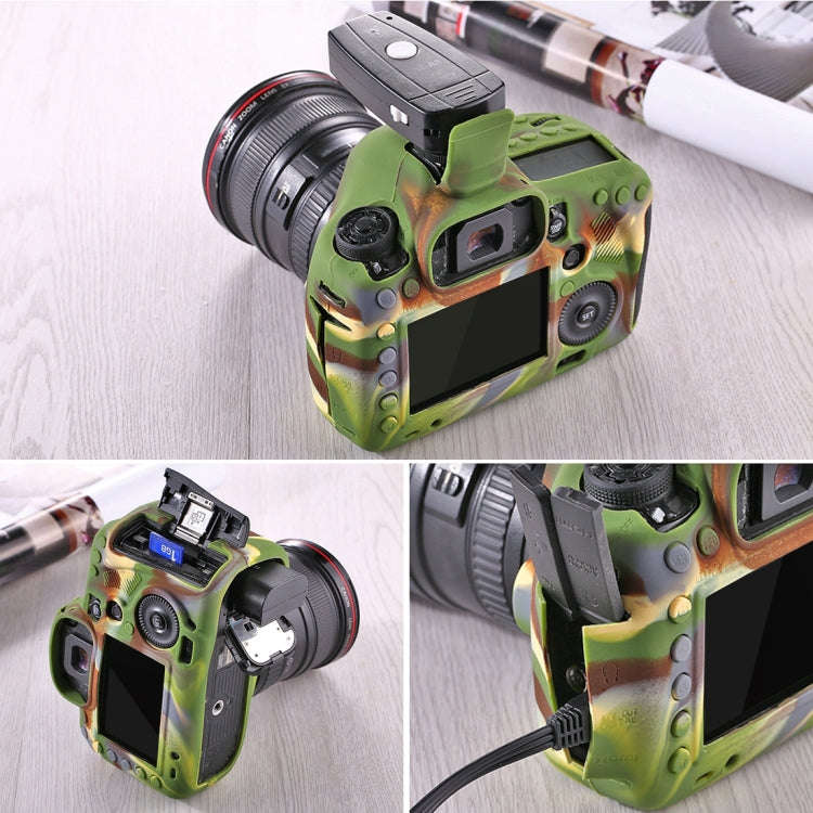 PULUZ Soft Silicone Protective Case for Canon EOS 5D Mark III / 5D3(Camouflage)