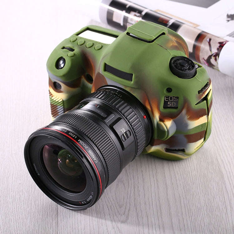 PULUZ Soft Silicone Protective Case for Canon EOS 5D Mark III / 5D3(Camouflage)