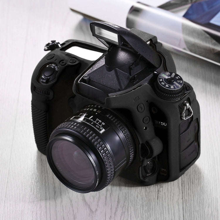 PULUZ Soft Silicone Protective Case for Nikon D750(Black)