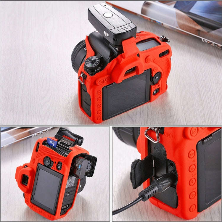 PULUZ Soft Silicone Protective Case for Nikon D750(Red)