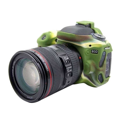 PULUZ Soft Silicone Protective Case for Canon EOS 80D(Camouflage)